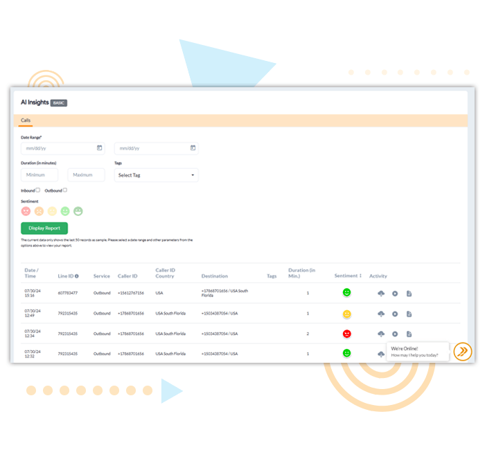 AI insights control panel