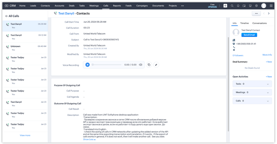 Voip integrations in your CRM 